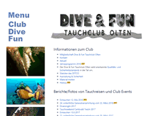 Tablet Screenshot of divefun.ch
